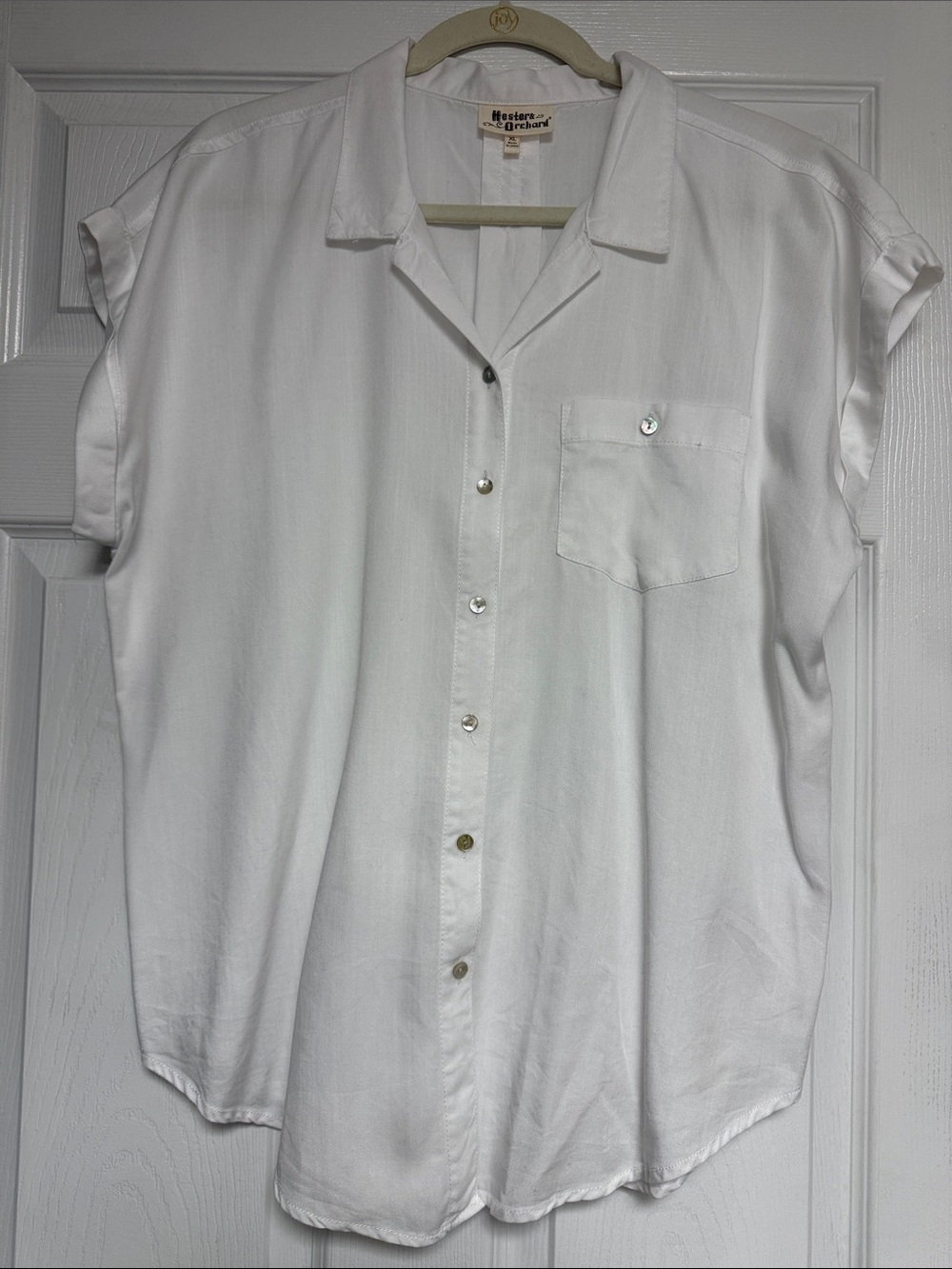 Resort & Orchard Women's White Button-Down Shirt